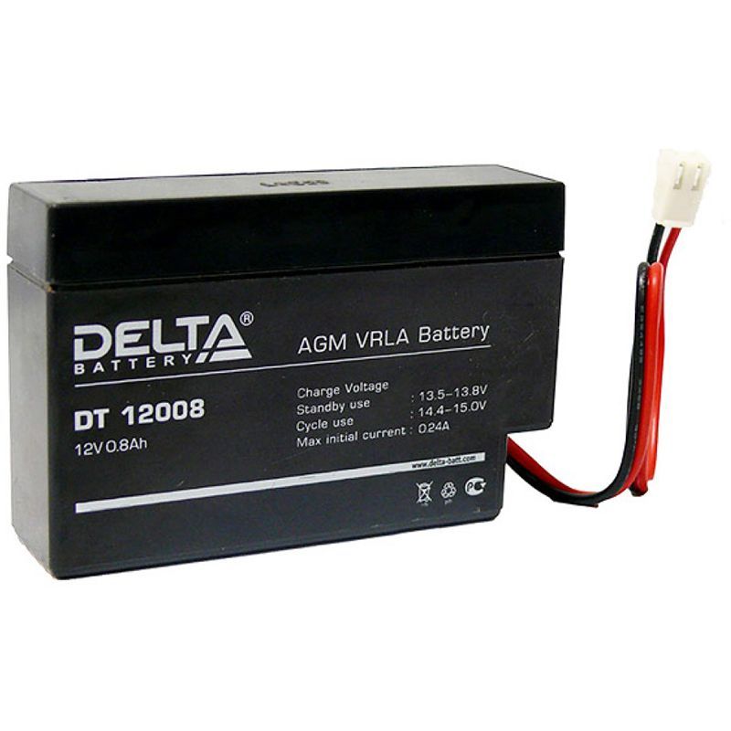 Аккумулятор Delta DT 12008 (T9), 12В, 0,8Ач