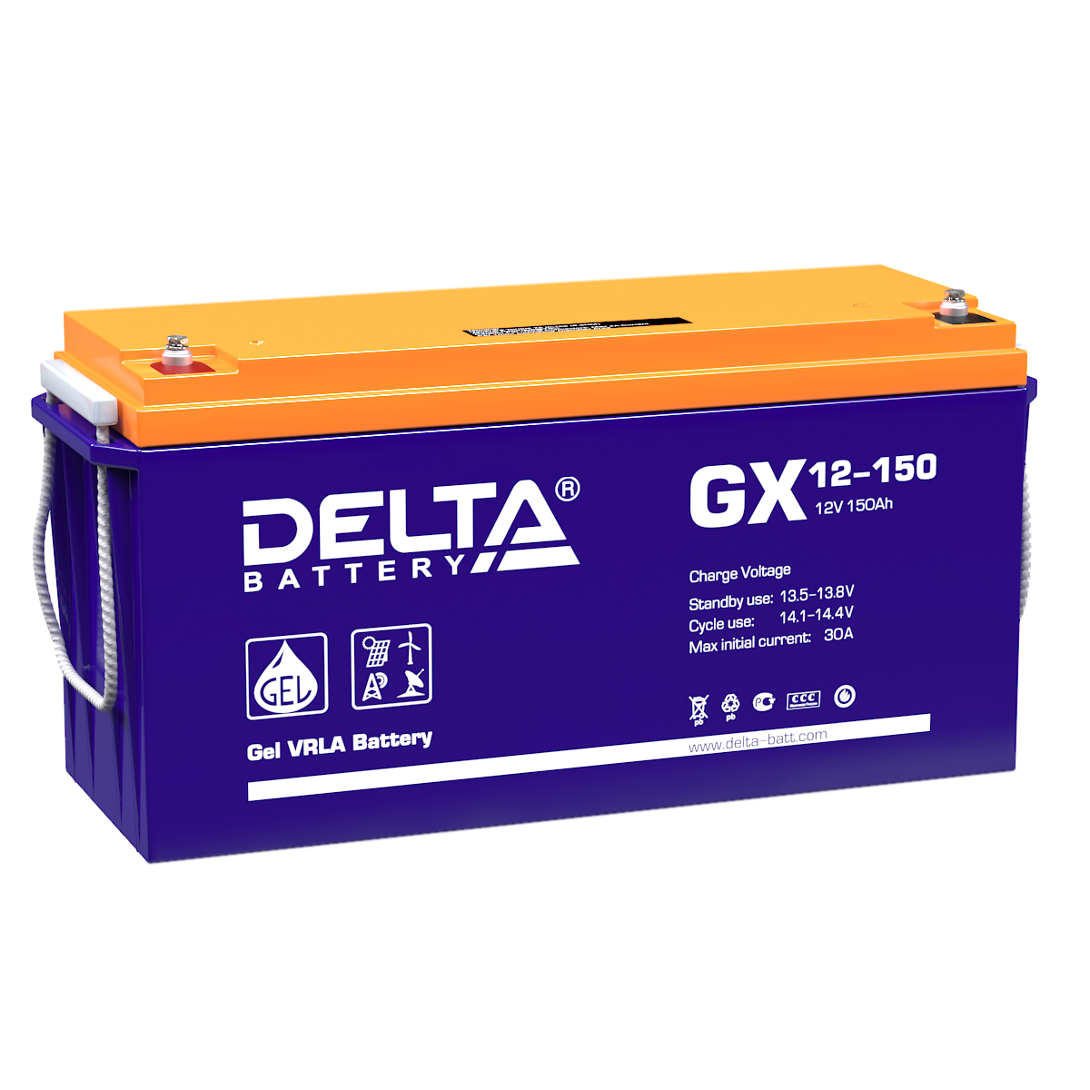 Аккумулятор DELTA GX 12-150 Xpert, 12В, 150Ач