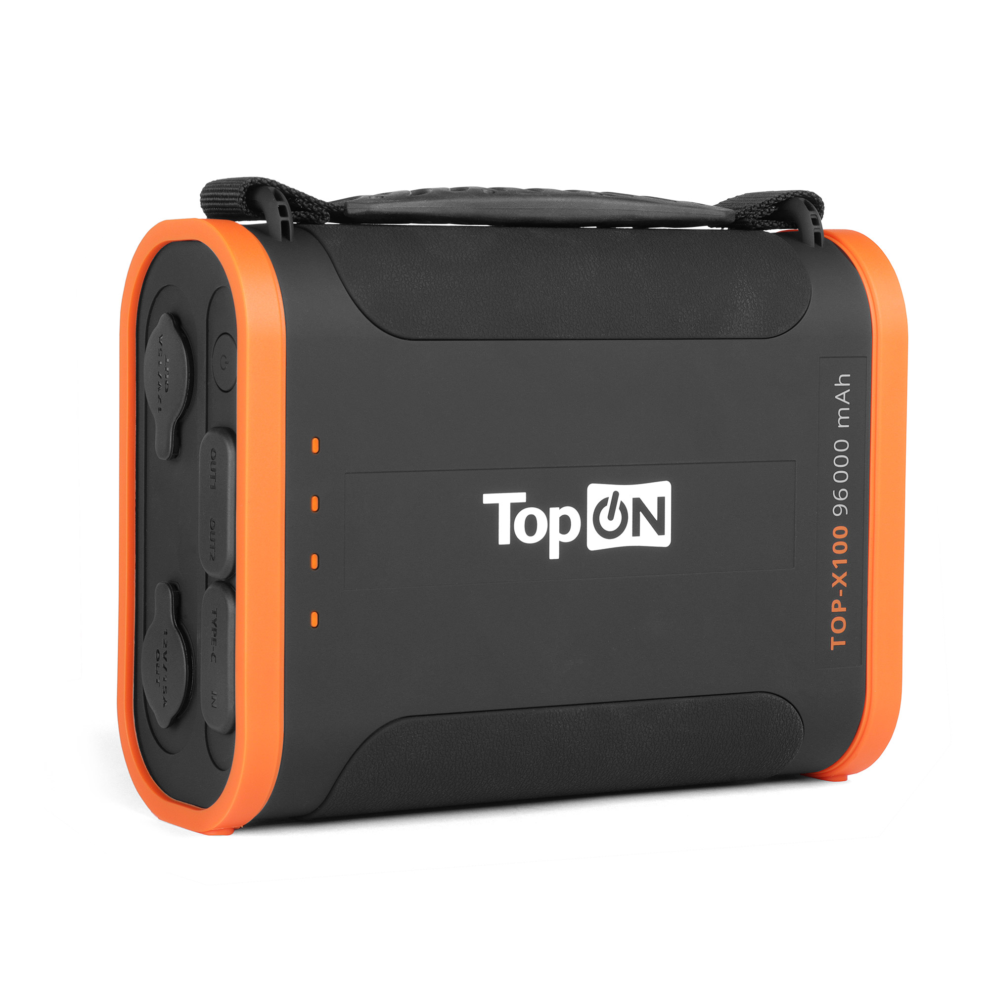 Внешний аккумулятор TopON TOP-X100 96000mAh Type-C PD 60W, USB1 QC3.0, USB2 12W, 2 авторозетки 180W,