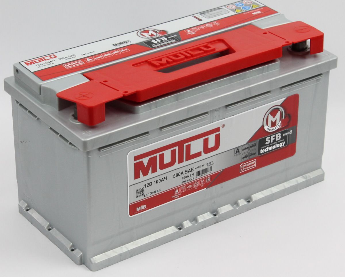 Автомобильный аккумулятор MUTLU SFB M2 6ст-100, 100Ач, 830 EN, евро., обр.