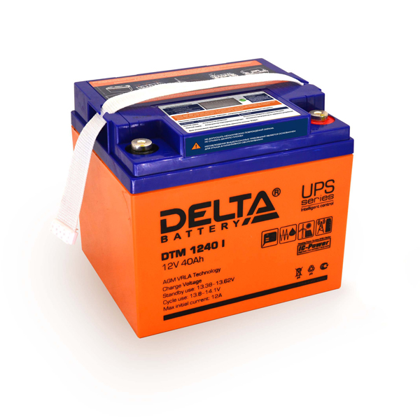 Аккумулятор Delta DTM 1240 I, 12В, 40Ач