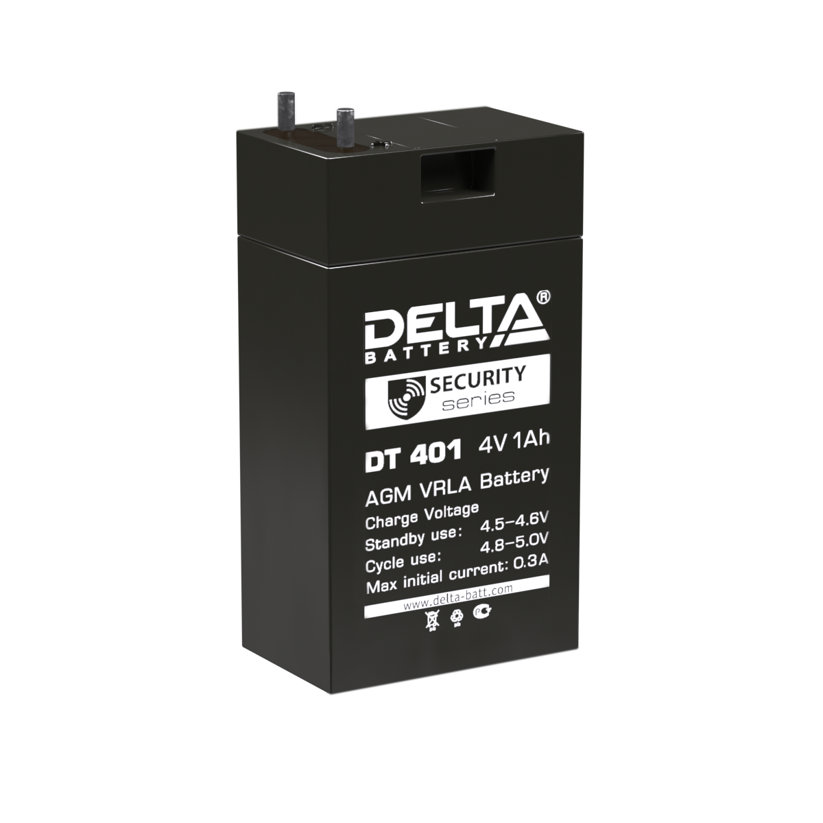 Аккумулятор Delta DT 401, 4В, 1Ач