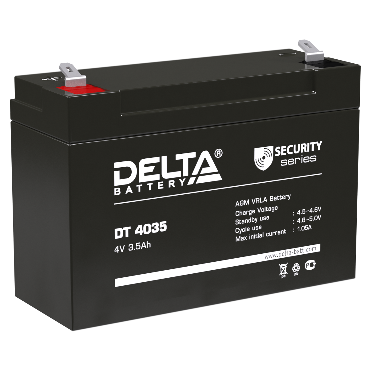 Аккумулятор Delta DT 4035, 4В, 3,5Ач