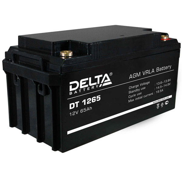 Аккумулятор Delta DT 1265, 12В, 65Ач