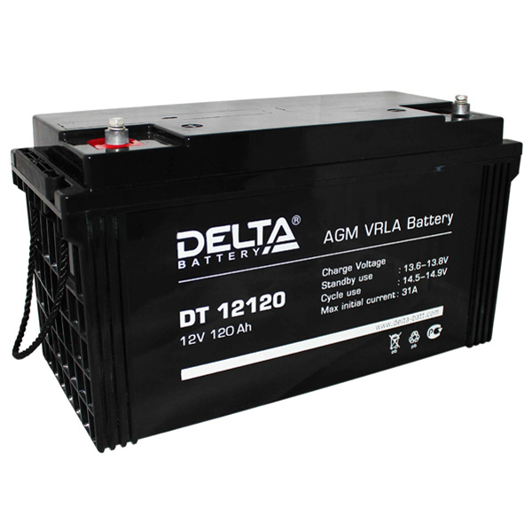 Аккумулятор Delta DT 12120, 12В, 120Ач