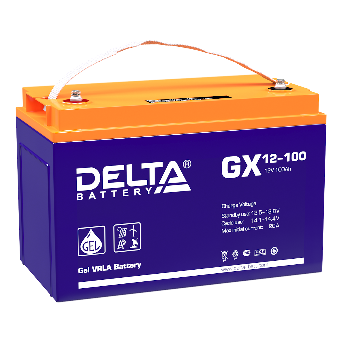 Аккумулятор DELTA GX 12-100 Xpert, 12В, 100Ач