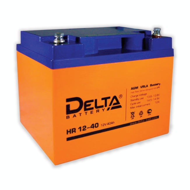 Аккумулятор Delta HR 12-40, 12В, 40Ач