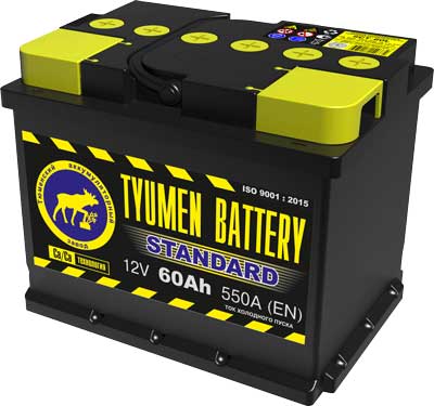 Автомобильный аккумулятор Tyumen Battery 6ст-60L Standard, 60Ач, 550 EN, евро., обр.