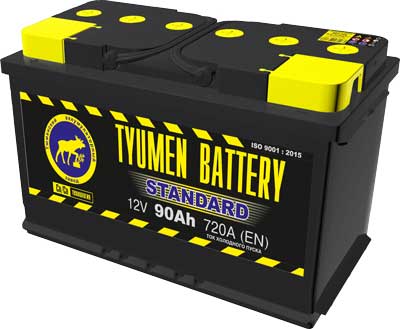 Автомобильный аккумулятор Tyumen Battery 6ст-90L Standard, 90Ач, 720 EN, евро., обр.