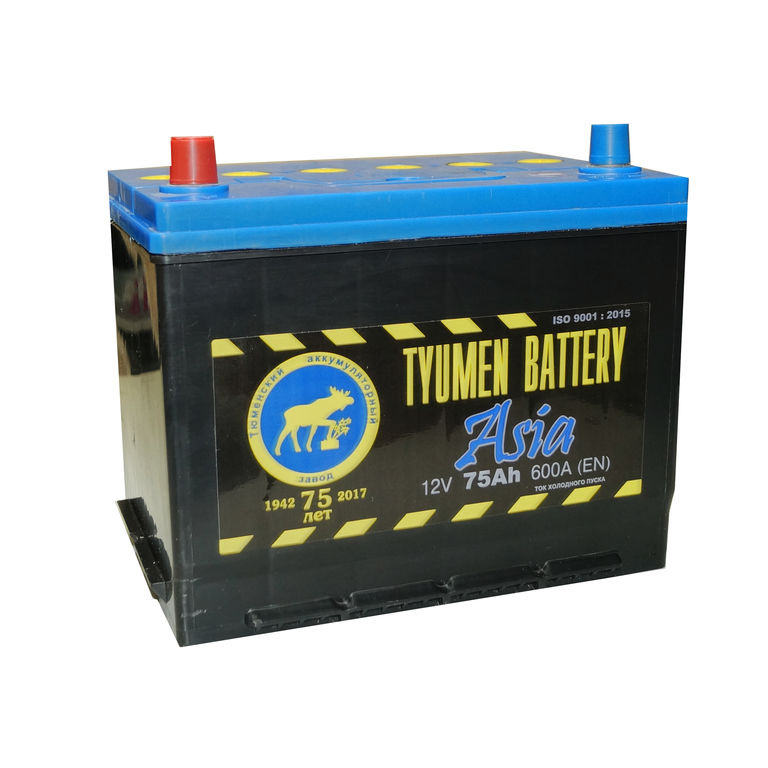 Автомобильный аккумулятор Tyumen Battery 6ст-75L ASIA, 75Ач, 630 EN, азия, прям.