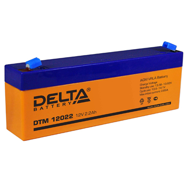 Аккумулятор Delta DTM 12022, 12В, 2,2Ач