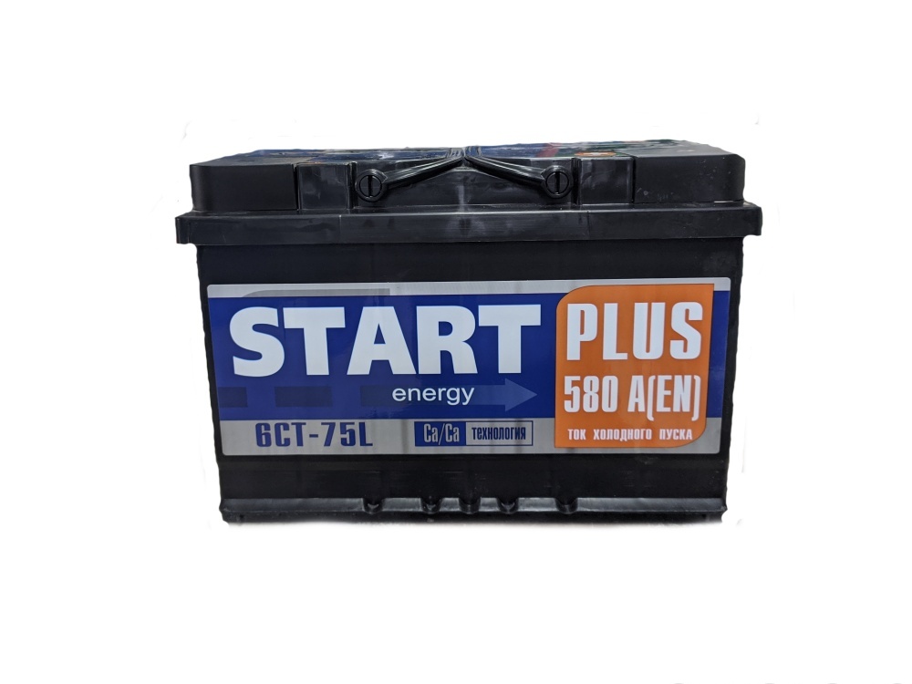 Автомобильный аккумулятор START Plus 6ст-75L, 75Ач, 580 EN, евро., прям.