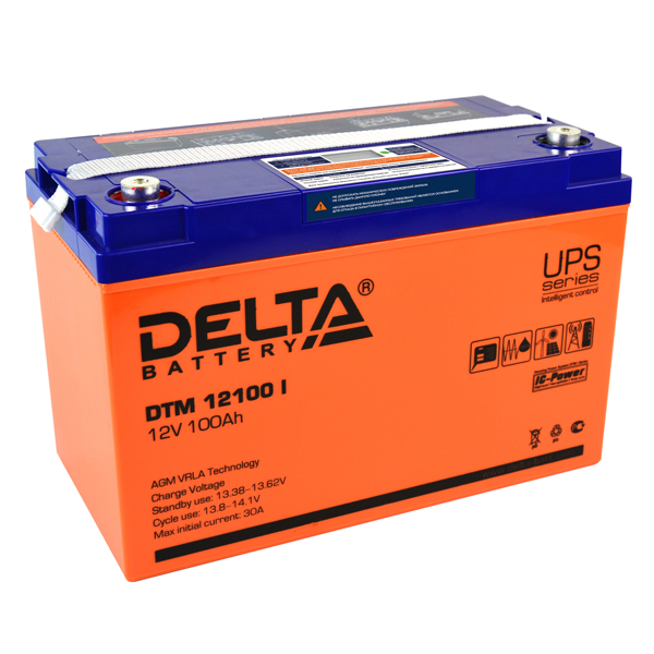 Аккумулятор Delta DTM 12100 I, 12В, 100Ач