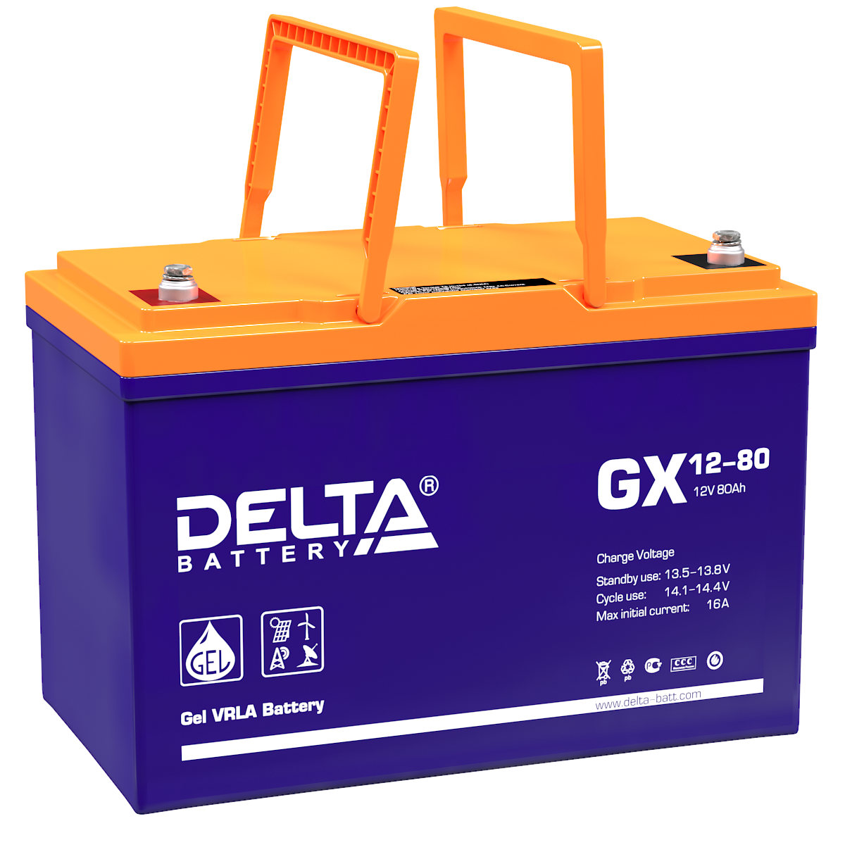 Аккумулятор DELTA GX 12-90 Xpert, 12В, 90Ач