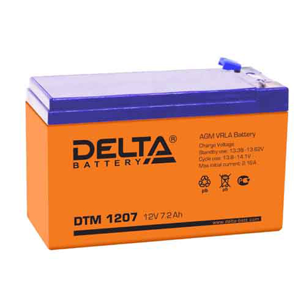 Аккумулятор Delta DTM 1207, 12В, 7Ач