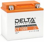Мото аккумулятор Delta CT 1205: 12В, 5Ач. Стартовый ток 80А.