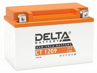Мото аккумулятор Delta CT 1209: 12В, 9Ач. Стартовый ток 135А.