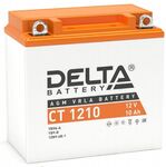 Мото аккумулятор Delta CT 1210: 12В, 10Ач. Стартовый ток 100А.