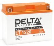 Мото аккумулятор Delta CT 1220: 12В, 20Ач. Стартовый ток 250А.