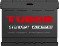 Автомобильный аккумулятор TUBOR Standart 6СТ-75.1 VL, 75Ач, 700 EN, евро., обр.