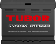 Автомобильный аккумулятор TUBOR Standart 6СТ-75.0 VL, 75Ач, 700 EN, евро., прям.