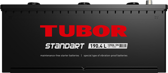 Автомобильный аккумулятор TUBOR Standart 6СТ-190.4 L, 190Ач, 1250 EN, евро., обр.
