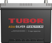Автомобильный аккумулятор TUBOR Asia Silver 6СТ-77.0 VL (D26), 77Ач, 650 EN, азия, прям.